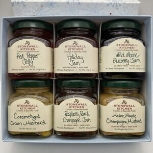 New Stonewall Kitchen Sampler Collection Jelly, Jams, Mustard Boxed Exp:4/2027